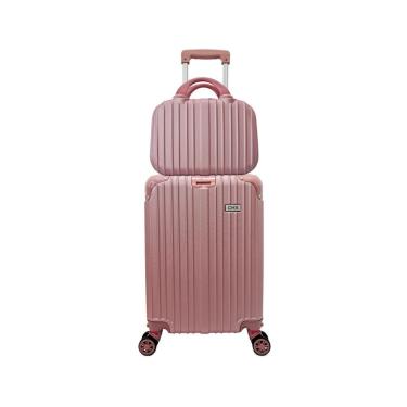 Imagem de MALA DE BORDO COM FRASQUEIRA VIAGEM RODINHAS 360° ABS P-Unissex