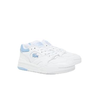 Imagem de Lacoste Tênis feminino Lineshot, Branco/Azul claro, 39