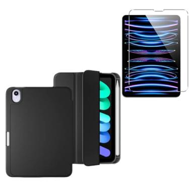 Imagem de Capa Case Anti Impacto Compatível Para iPad Mini 7a 8.3 Polegadas 2024 e Compatível para iPad Mini 6a 8,3 Polegadas 2021 + PELÍCULA DE VIDRO (Preto)