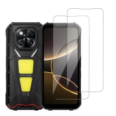 Imagem de KONXISA Pacote com 2 protetores de tela para Doogee V Max Play, protetor de tela de celular de vidro temperado, 9 durezas HD transparente antiarranhões e sem bolhas