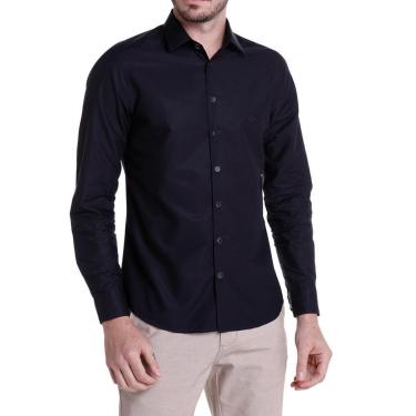Imagem de Camisa Dudalina Masculina Milano Tricoline Lisa Preta-Masculino