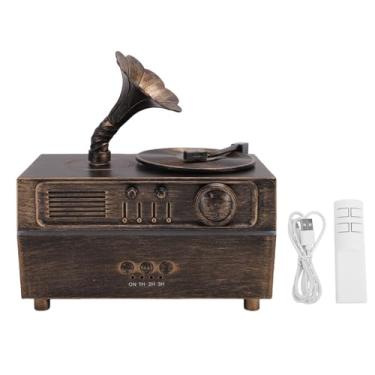 Imagem de AUNMAS Difusor de óleo Essencial, Estilo Gramofone Vintage, Umidificador de Aromaterapia, Vaporizador de Névoa Fria para Casa, Quarto, Escritório, Ioga