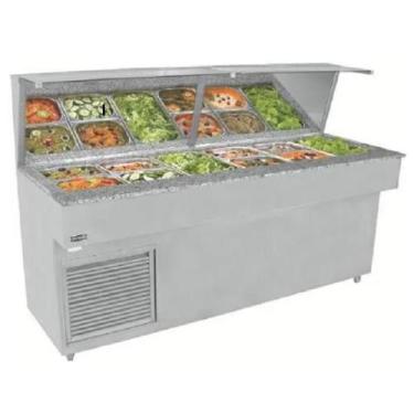 Imagem de Self Service Quente Encosto Fritomaq 8 Cubas Granito, 220V