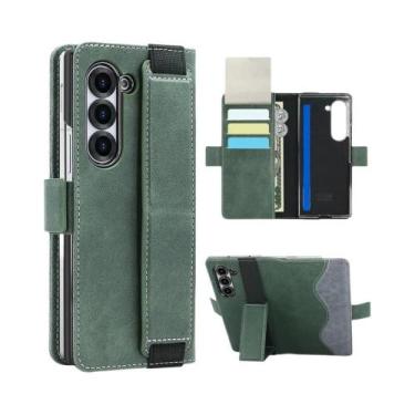 Imagem de Capa Carteira De Couro PU Para Samsung Galaxy Z Fold 7 6 5 Com Suporte
