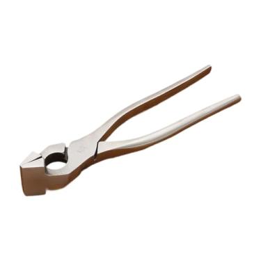 Imagem de Fancyes Alicate de pressão para artesanato em couro, com cabo antiderrapante e fixação segura, ideal para trabalhos manuais em couro, como cintos e bolsas, Cabeça Reta