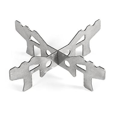 Imagem de Matybobe Rack de aço inoxidável para fogão a álcool, suporte transversal para acampamento ao ar livre