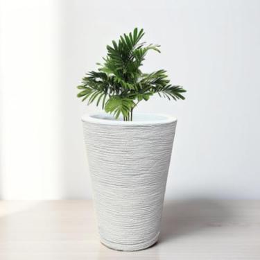 Imagem de Vaso Planta Flor Decorativo Jardim Polietileno Coluna Redonda 39x29 (Cinza)