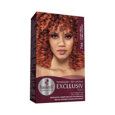 Imagem de Tonalizante Haskell Excllusiv Tom 744 Louro Médio Cobre Intenso
