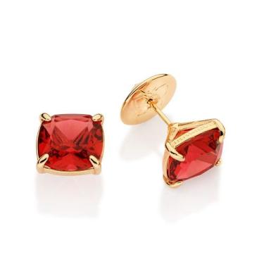 Imagem de Brinco Solitario Quadrados Ana Hickmann Rommanel 527532 Cor:Dourado, D