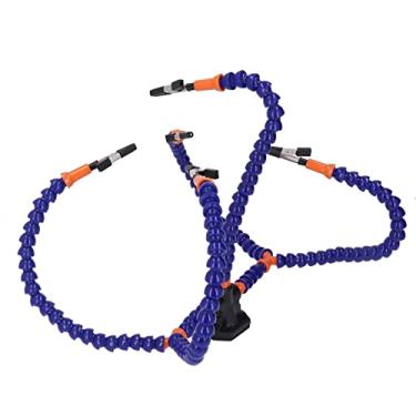 Imagem de Cryfokt Artesanato, Joias, Hobby, Solda, Ferramenta de Mãos Amigas, 5 Garras, Sem Arranhões, Braço Leve e Flexível, Base Estável para Profissionais de Soldagem e Amadores (Azul)