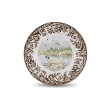 Imagem de Spode Prato de jantar Woodland Snow Goose