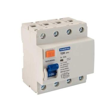 Imagem de Disjuntor Dr Tetrapolar 63a-30ma Tramontina - Proteção Elétrica Residencial