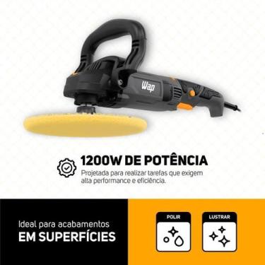 Imagem de Politriz Rotativa WAP WF PR01 1200W Velocidade Ajustavel Para Poliment