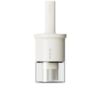 Imagem de Pote de Óleo Moderno para Cozinha com Pincel de Silicone - Branco