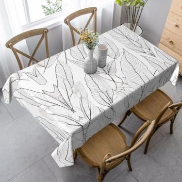 Imagem de Toalha de mesa impermeável Basil Thyme Dill & Rosemary 89 x 139 cm, tecido de camurça pêssego para jantares internos e eventos ao ar livre, capa de mesa resistente a manchas e sem rugas para festas