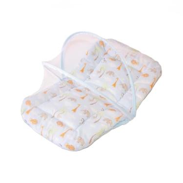 Imagem de Berço Portátil Ninho redutor Com Mosquiteiro Preço De Atacado, enxoval, bebê(safari azul BB)