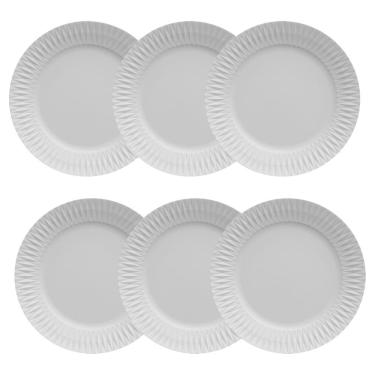 Imagem de Jogo De Pratos Rasos Germer 6 Peças Diamante 4797017.00 Branco
