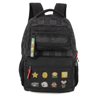 Imagem de Mochila Escolar Infantil Bolsa De Costas Menino Super Mario-Unissex