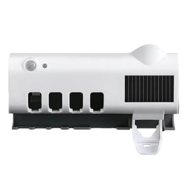 Imagem de Aplicador Pasta de Dente Suporte Dispenser Escova Automático Com Esterilizador Uv Porta-Escovas de Dentes