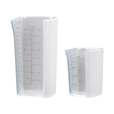 Imagem de YWJLQH Conjunto de 2 Copos Medidores com Marcações em ml/oz, Multiuso, Utensílios de Cozinha, Copos Medidores para Farinha Líquida para Culinária e