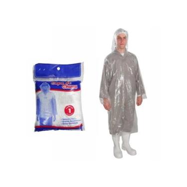 Imagem de Capa de Chuva Plástica Descartável Transparente - Uniplast