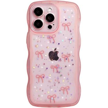 Imagem de Qokey Capa para iPhone 11 Pro Max de 6,5 polegadas, design de alça de estrela brilhante e borda curvada, capa de TPU transparente à prova de choque de grau militar, proteção brilhante, resistente a