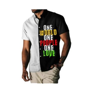 Imagem de Camisa Casual Vintage Havaiana Masculina Com Estampa Floral Arco-Íris 