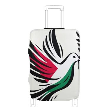 Imagem de Joisal Capas de mala estampadas para protetor de bagagem, anti-arranhões, bandeira da Palestina, símbolo da paz, presentes de viagem, manga de bagagem, P, serve para capa de 45 a 50 cm, Símbolo da paz