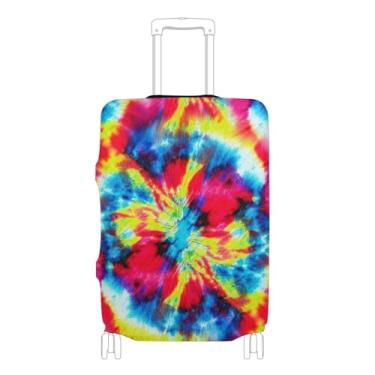 Imagem de Joisal Capas de mala para protetores de bagagem, espirais tingidos, vibrantes, vermelho, capa de terno de proteção essencial para viagens, férias, P, serve para capa de 45 a 50 cm, Redemoinhos