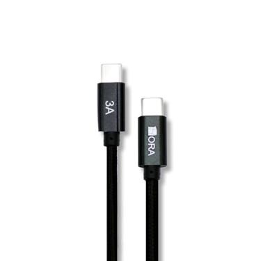 Imagem de Cabo de Dados 1 Hora Usb C Carga Rápida 3A Macho 1,5 Metros Preto Ampla Compatibilidade Design Resistente