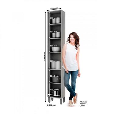 Imagem de Paneleiro 2 Portas 35cm Connect Henn Duna/cristal