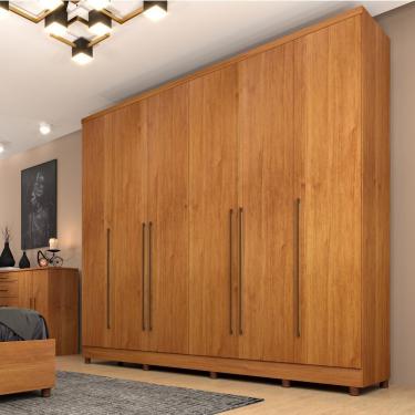 Imagem de Guarda Roupas 6 Portas 8 Gavetas Com Pés Portugal Espresso Móveis Cinamomo