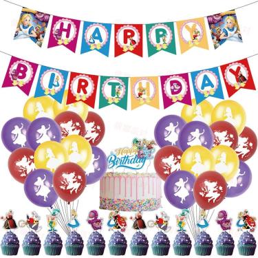 Imagem de Kit de balões de aniversário Alices no País das Maravilhas 39 unidades