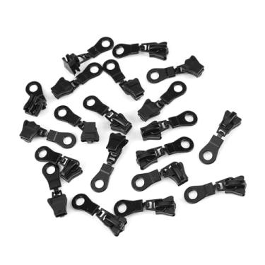 Imagem de Generic Kit de Reparo de Zíper Liga de Metal Durável #5 Substituição de Prendedor de Zíper 20 Peças para Fazer Roupas, Bolsas, Preto/branco, 6 Mm para Projetos de Costura DIY (Preto)