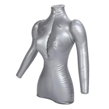 Imagem de Generic Modelo de Exibição de Roupas Infláveis ​​PVC Feminino Parte Superior do Corpo Manequim Rack para Tiro de Avatar, Shopping, Feito de Material de PVC Grosso