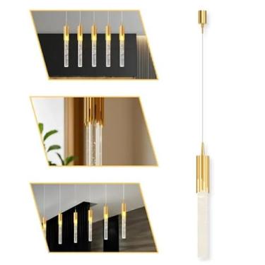 Imagem de Pendente De Led Cristal Vidro Escorrido 3 Em 1 Bivolt Sala Moderno