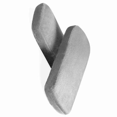 Imagem de Mingzhe Almofadas de Apoio de Braço Espuma Memória, Amortecimento Confortável para Cotovelos e Antebraços, Alívio Pressão na Mesa Escritório, Cadeira Jogos, Azul Marinho (Cinza)