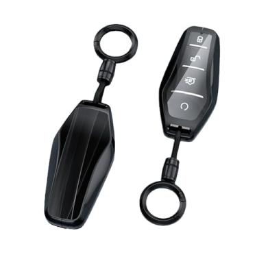 Imagem de Capa completa para chave de carro, proteção de suporte compatível com BYD Tang EV600 Han EV Yuan ATTO 3 Song PLUS Pro MAX DMI Qin Acessórios para automóveis(Grey black Circular)