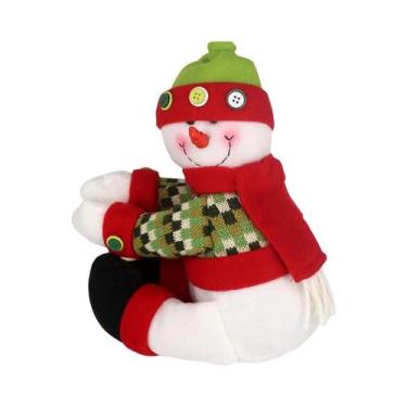Imagem de Malha De Árvore De Natal Enfeites, Estrela Top, Papai Noel, Boneco De 