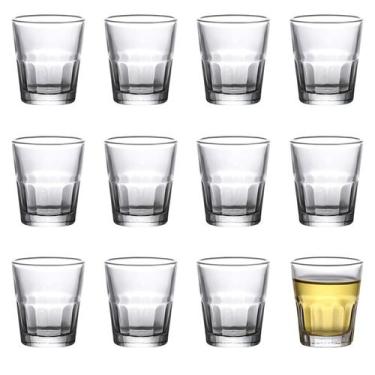 Imagem de Kit 12 Copinhos Shot Vidro Dose Copo Americano Para Cachaça Tequila Li