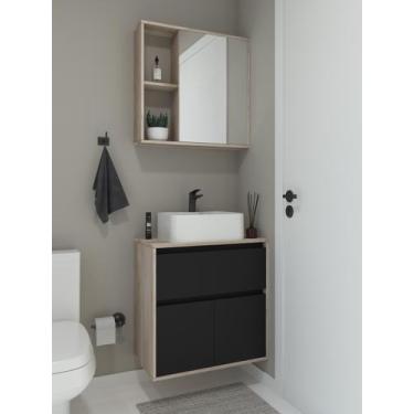 Imagem de Conjunto de armário de banheiro barrique mdf 15mm com cuba oslo e espe