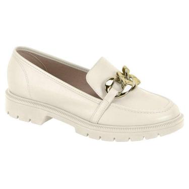Imagem de Mocassim Feminino Beira Rio Preto Corrente Dourada, Brancooff, 37