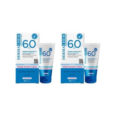 Imagem de Protetor Solar Dermachem Facial 40G F60 Sem Cor - Kit C/2Un