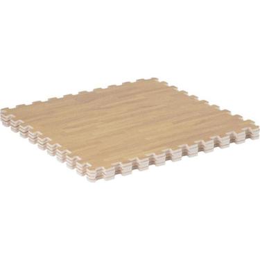 Imagem de Tapete Eva Puzzle 60X60Cm 4 Pecas Madeira Just Home