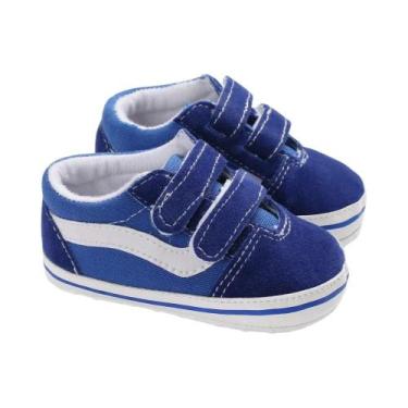 Imagem de Sapatos De Bebê Em Lona Xadrez Para Meninos E Meninas 0-1 Ano Sola Mac