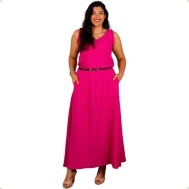 Imagem de Conjunto Feminino Duna Plus Size Saia Longa E Blusa Regata Lisa - 40 G