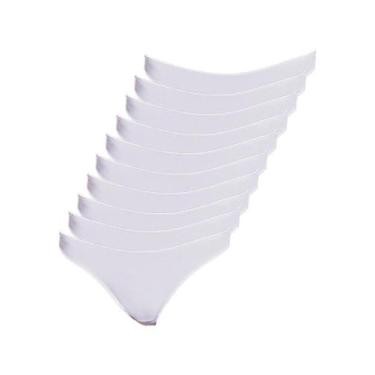 Imagem de Kit com 10 Calcinhas Fio Dental Hope 37840, Branco, M