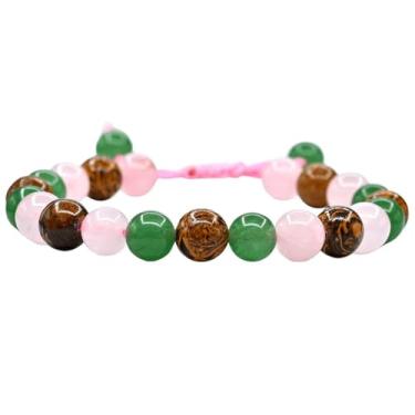 Imagem de Pulseira de humor de pedra preciosa deslumbrante - conjunto de pulseiras de pedra vulcânica, um presente que ajuda a acalmar, aliviar a ansiedade e reduzir o estresse, one size, Resina, labradorita
