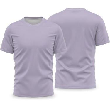 Imagem de KIT 4 CAMISAS POLIESTER LILÁS Lisa Tradicional - FORTE IMPRESSÃO, G, M