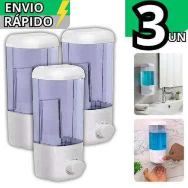 Imagem de Kit 3 Dispenser Automático Sabão Líquido Álcool Porta Sabonete Líquido